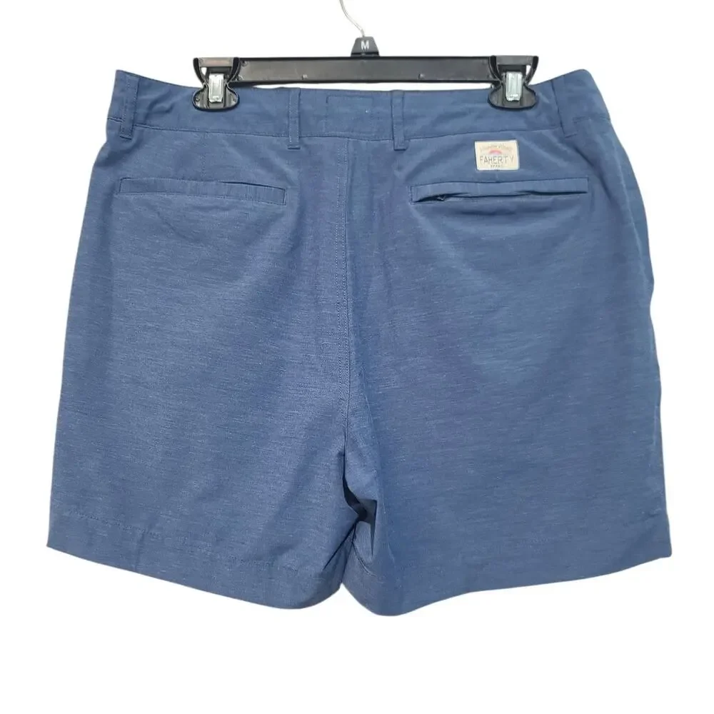 Faherty All Day Shorts Heathered BLue Men's Size 33 MBC0103